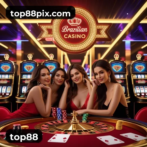 App top88 para iOS e Android — interface mobile, login biométrico e PIX integrado