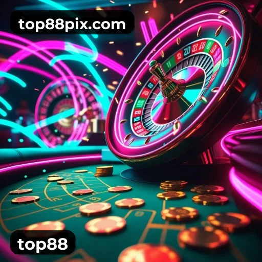 App top88 para iOS e Android — interface mobile, login biométrico e PIX integrado